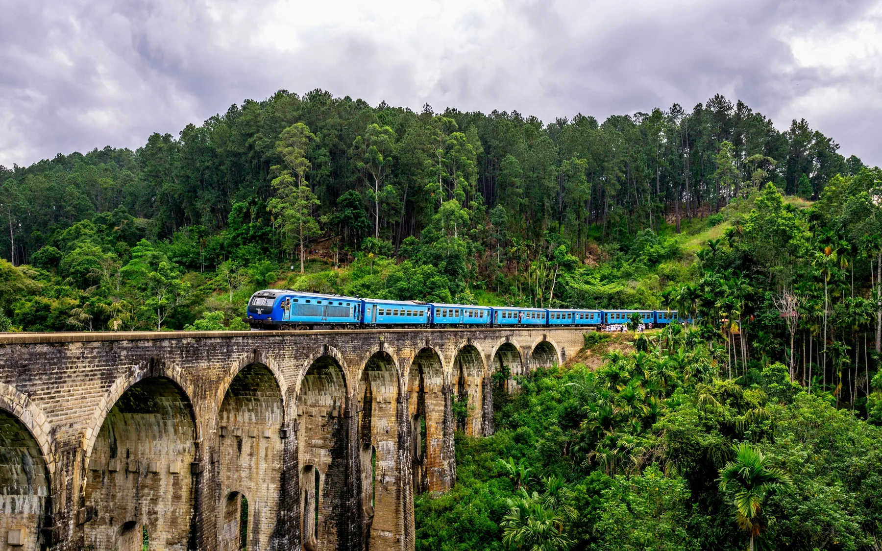 Green mountain scenery in Ella, Sri Lanka